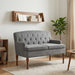 Loungebank met knoopdetails Donkergrijs 111 x 65 x 79 cm fluweel