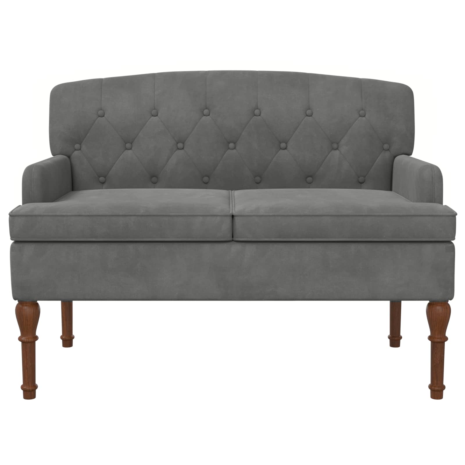 Loungebank met knoopdetails Donkergrijs 111 x 65 x 79 cm fluweel
