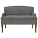 Loungebank met knoopdetails Donkergrijs 111 x 65 x 79 cm fluweel