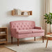 Loungebank met knopencomfort Roze 111 x 65 x 79 cm Fluweel
