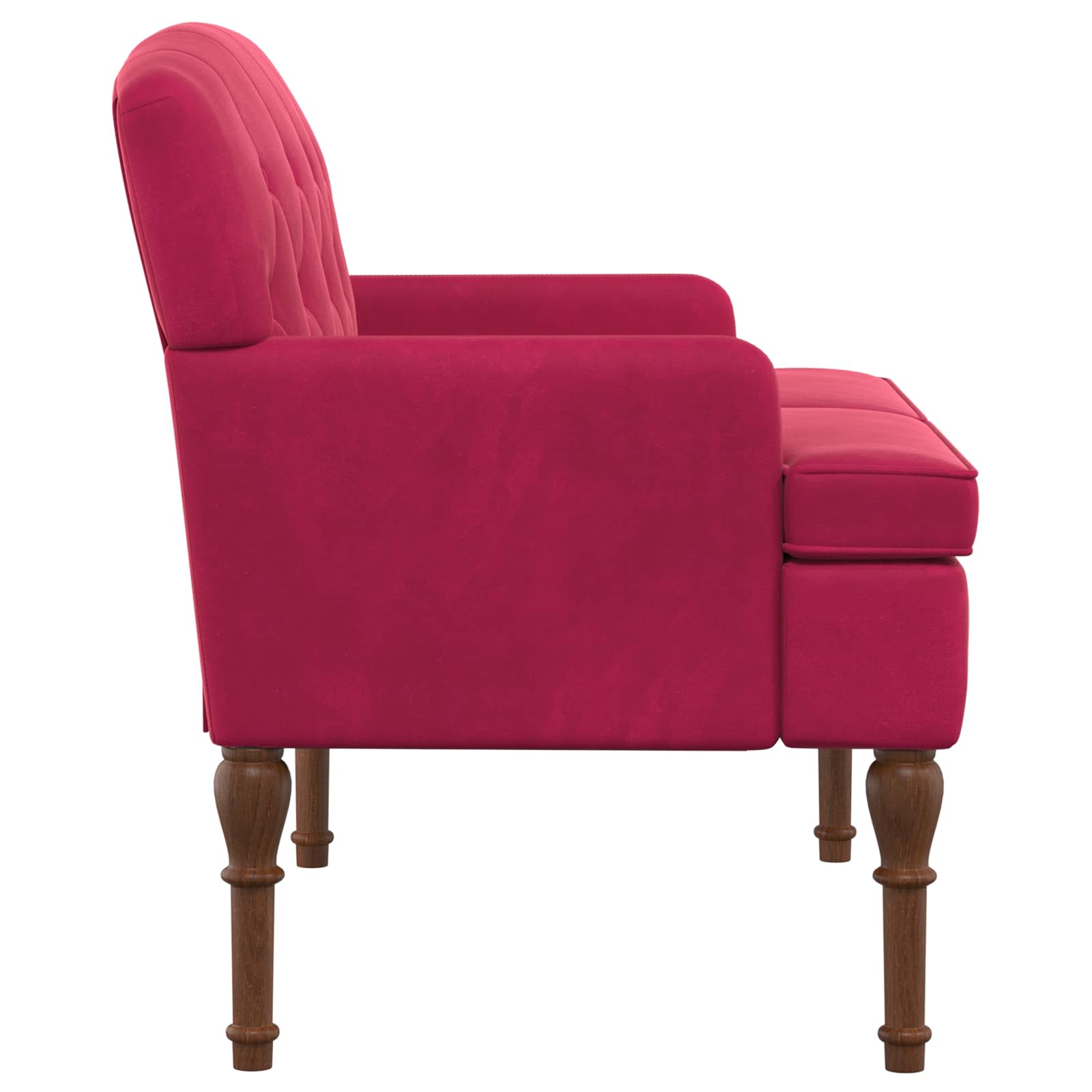 Loungebank met knopencomfort Wijnrood 111 x 65 x 79 cm Fluweel