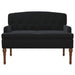 Loungebank met knopencomfort Zwart 111 x 65 x 79 cm Fluweel