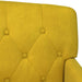 Loungebank met knopencomfort Lichtgeel 111 x 65 x 79 cm Fluweel