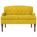 Loungebank met knopencomfort Lichtgeel 111 x 65 x 79 cm Fluweel