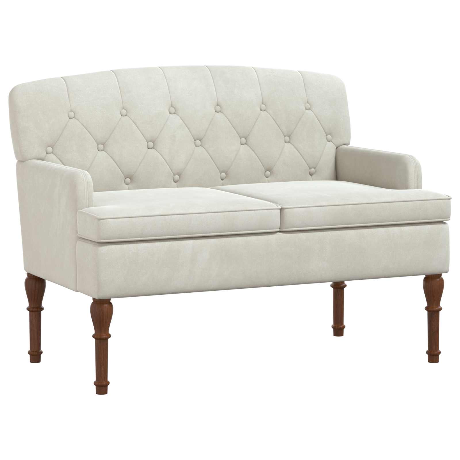 Loungebank met knopencomfort Crèmekleurig 111 x 65 x 79 cm