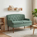 Loungebank met knopencomfort Zeegroen 111 x 65 x 79 cm Fluweel