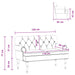 Loungebank met knopencomfort Zwart 120 x 65 x 77 cm Kunstleer
