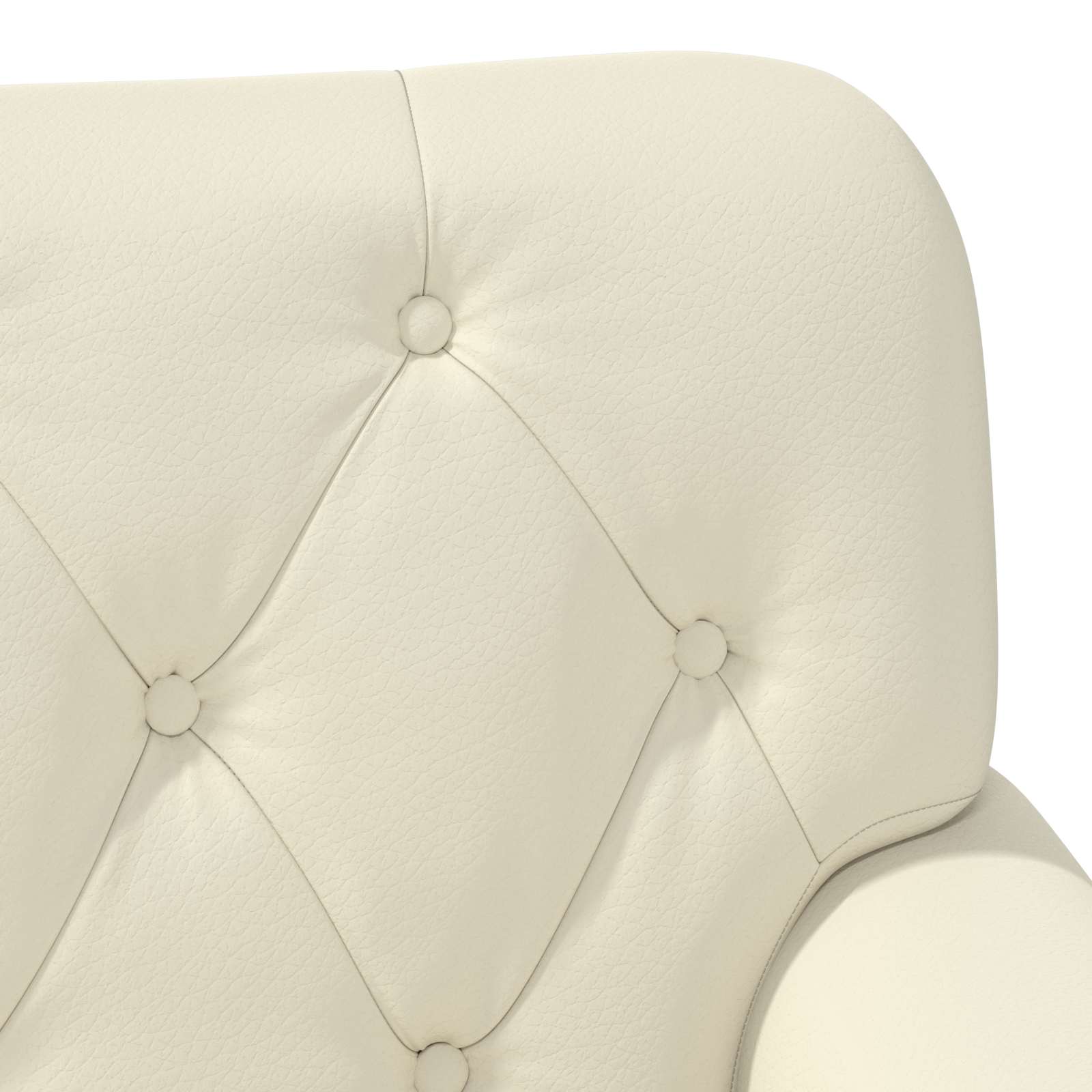 Loungebank met knopencomfort Crèmekleurig 120 x 65 x 77 cm