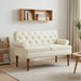 Loungebank met knopencomfort Crèmekleurig 120 x 65 x 77 cm