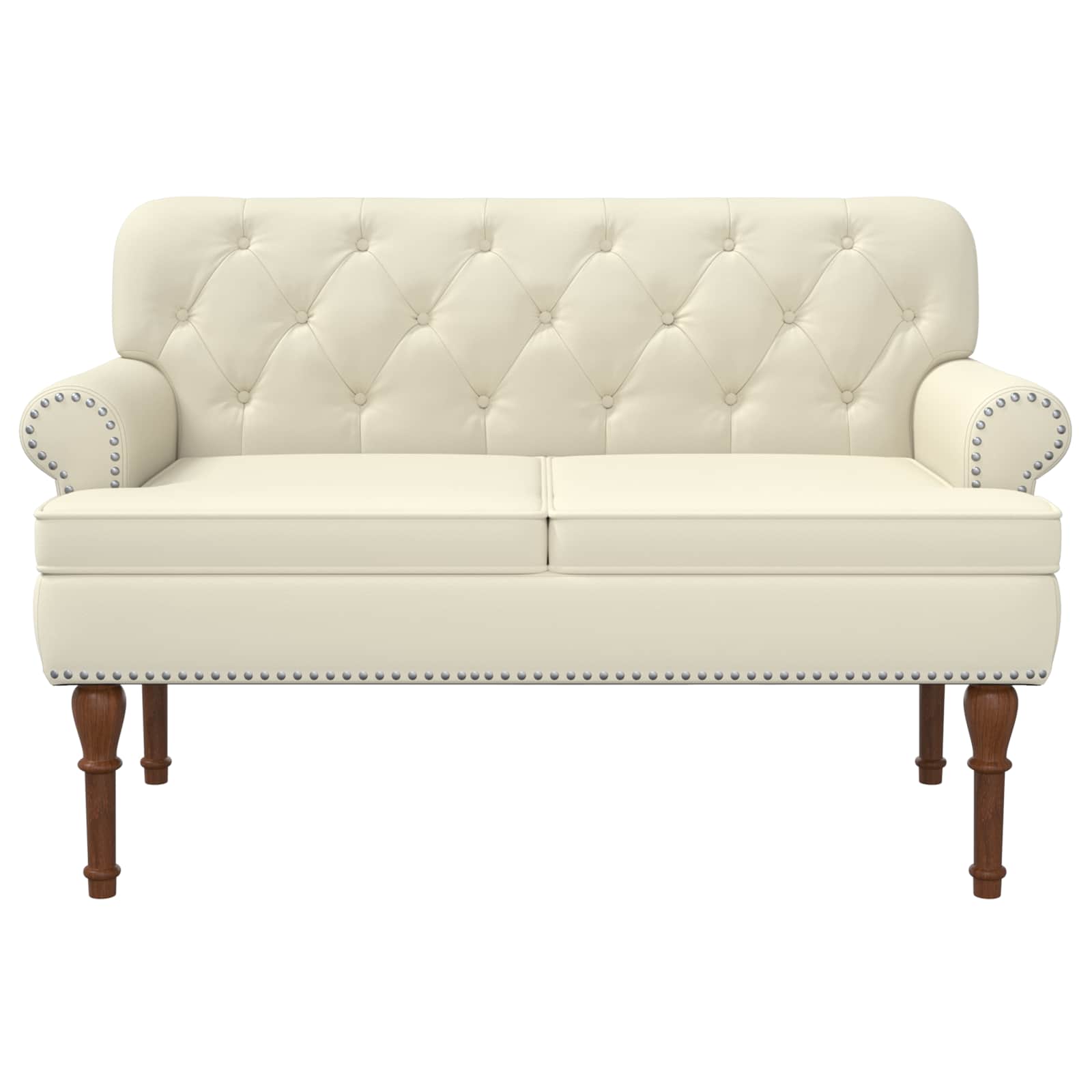 Loungebank met knopencomfort Crèmekleurig 120 x 65 x 77 cm
