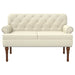 Loungebank met knopencomfort Crèmekleurig 120 x 65 x 77 cm