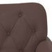 Loungebank met knopencomfort Bruin 120 x 65 x 77 cm Kunstleer
