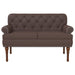 Loungebank met knopencomfort Bruin 120 x 65 x 77 cm Kunstleer