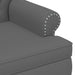 Loungebank met knopencomfort Grijs 120 x 65 x 77 cm Kunstleer