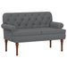Loungebank met knopencomfort Grijs 120 x 65 x 77 cm Kunstleer