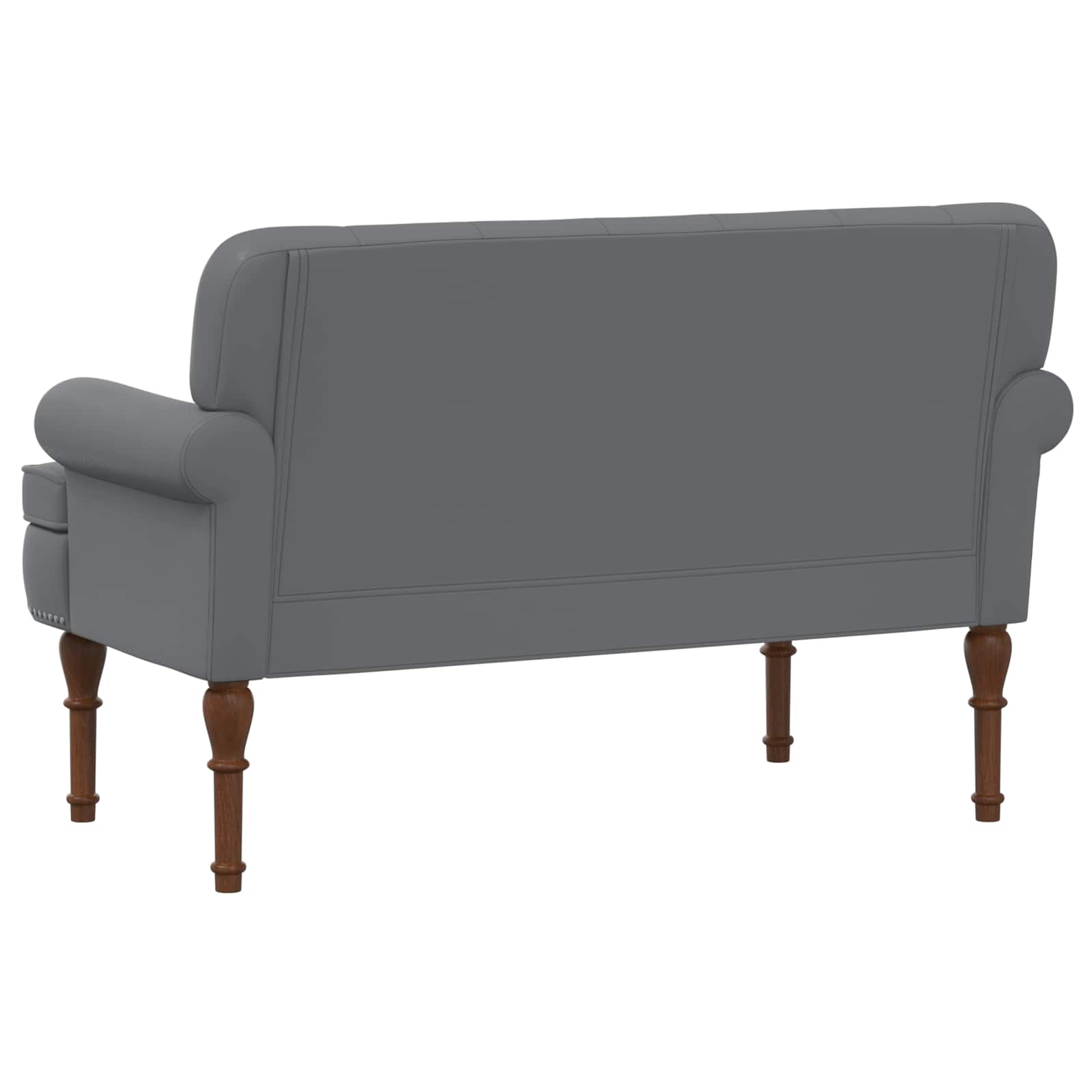 Loungebank met knopencomfort Grijs 120 x 65 x 77 cm Kunstleer