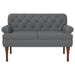 Loungebank met knopencomfort Grijs 120 x 65 x 77 cm Kunstleer