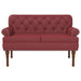 Loungebank met knopencomfort Wijnrood 120 x 65 x 77 cm