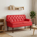 Loungebank met knopencomfort Rood 120 x 65 x 77 cm Kunstleer