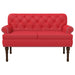 Loungebank met knopencomfort Rood 120 x 65 x 77 cm Kunstleer