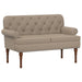 Loungebank met knopencomfort Cappuccino 120 x 65 x 77 cm