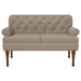 Loungebank met knopencomfort Cappuccino 120 x 65 x 77 cm