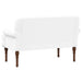Loungebank met knopencomfort Wit 120 x 65 x 77 cm Kunstleer