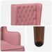 Stoel met hoge rugleuning Roze fluweel
