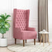 Stoel met hoge rugleuning Roze fluweel