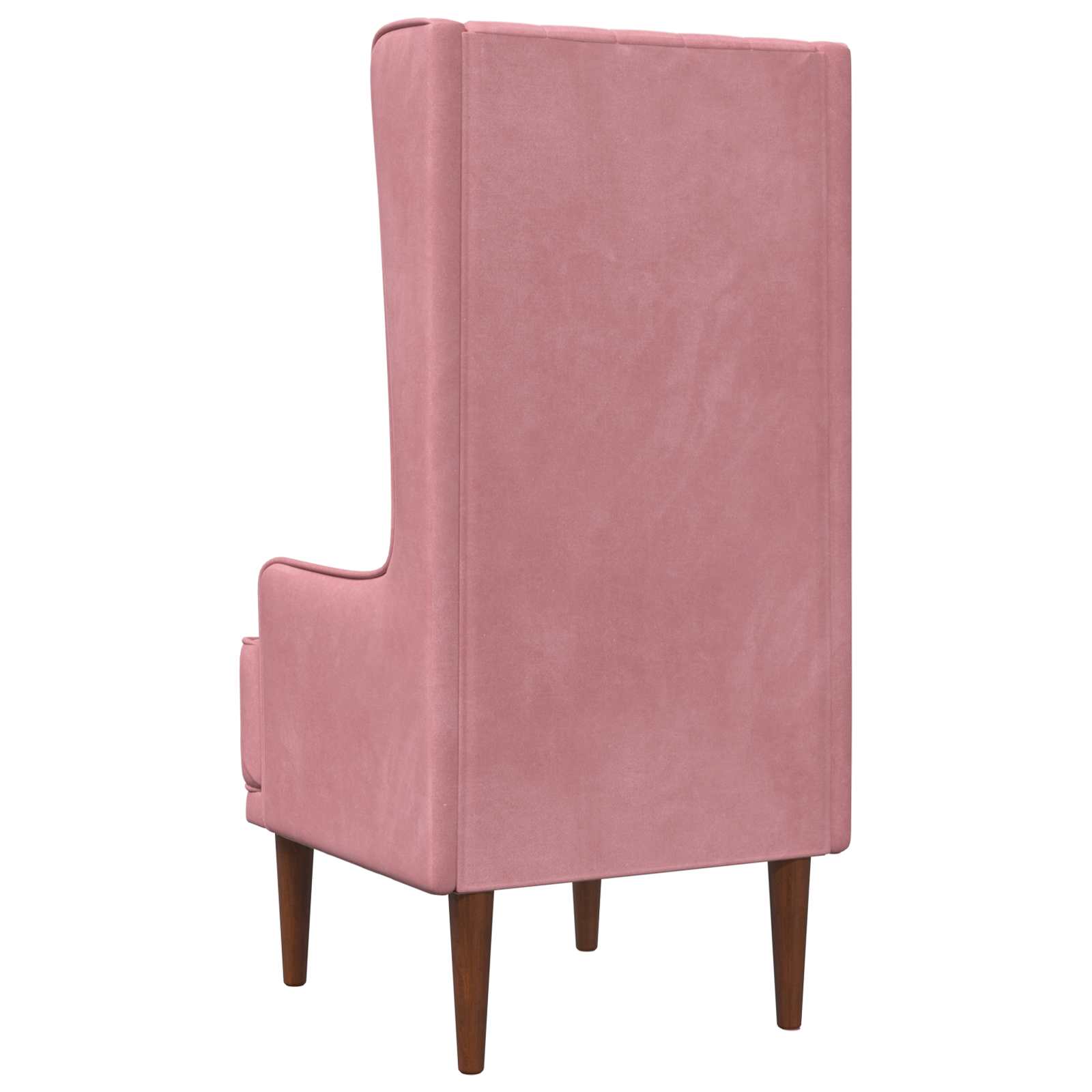Stoel met hoge rugleuning Roze fluweel