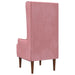 Stoel met hoge rugleuning Roze fluweel