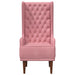 Stoel met hoge rugleuning Roze fluweel