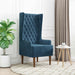 Stoel met hoge rugleuning Blauw fluweel