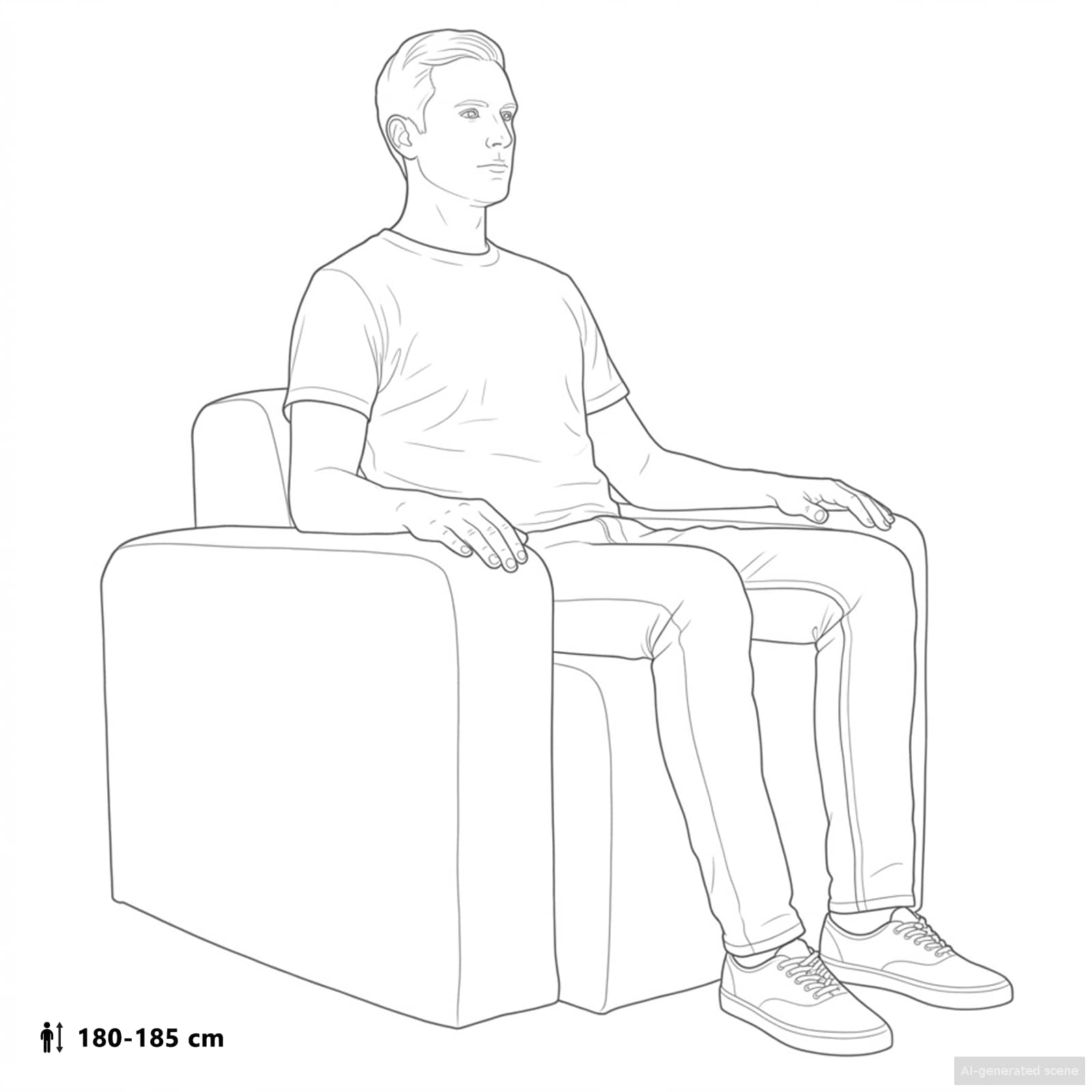 Fauteuil Jeans Blauw Stof