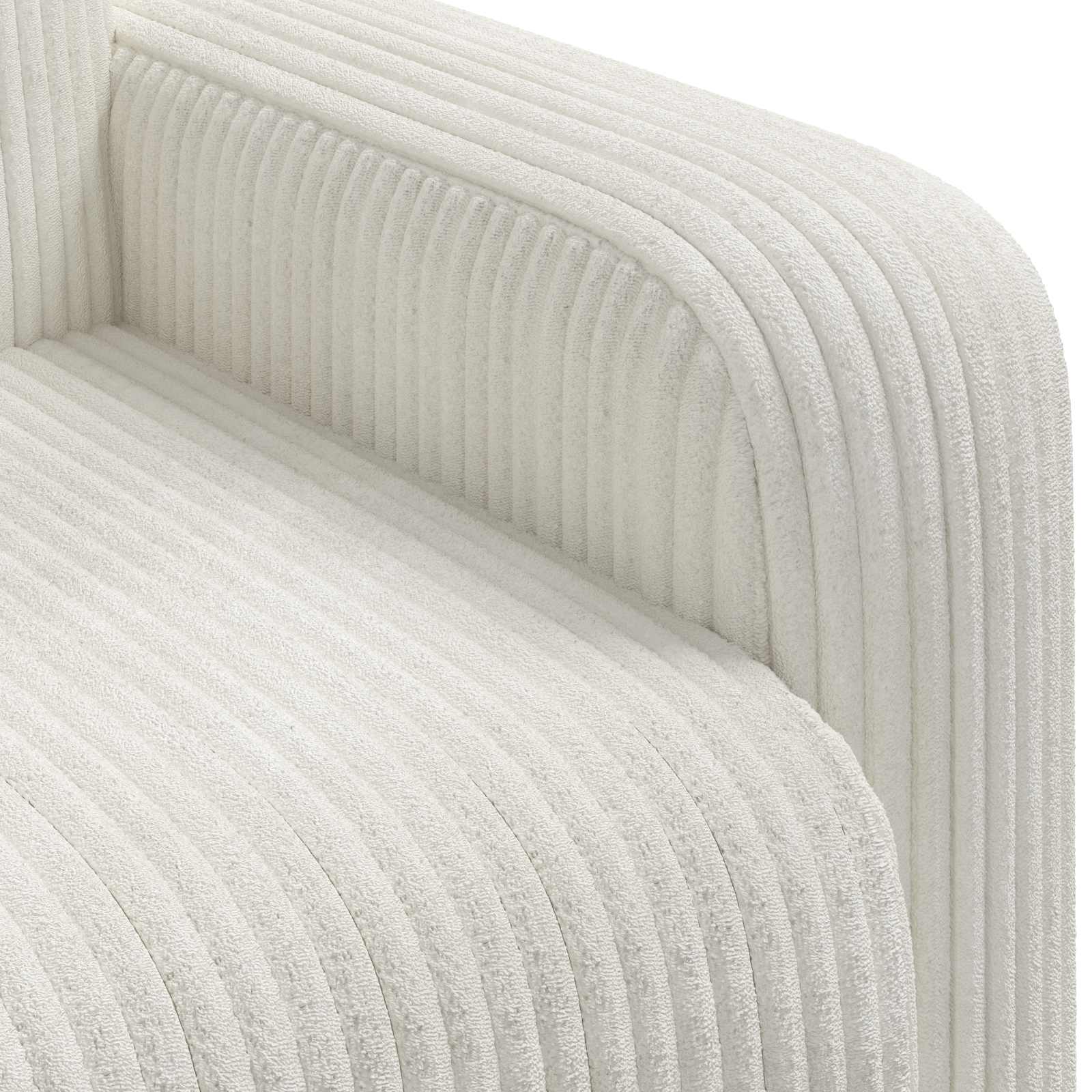 Fauteuil Crèmekleurig corduroy