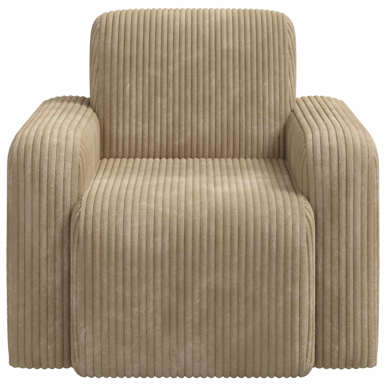 Fauteuil Taupe corduroy