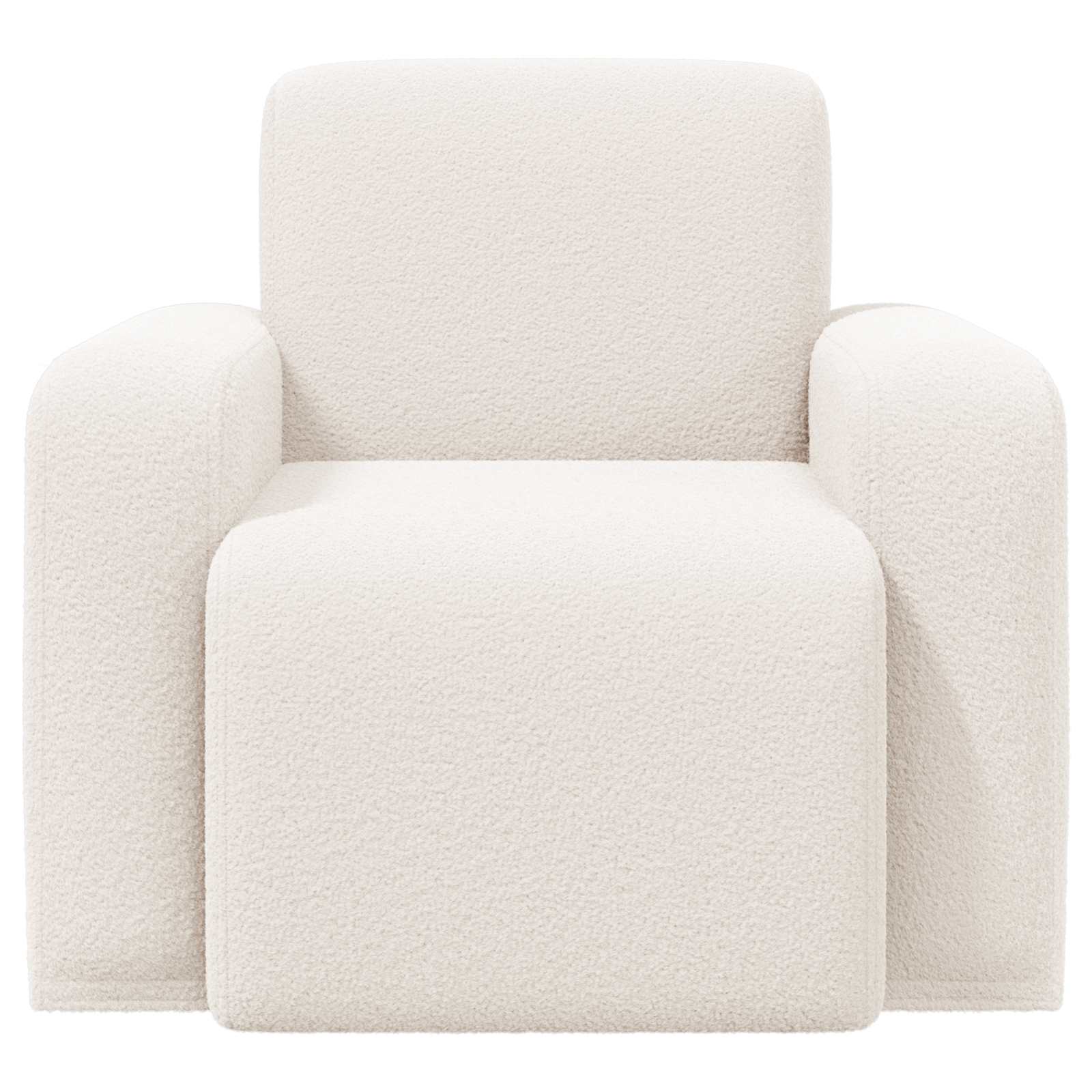 Fauteuil Crèmekleurig Bouclé