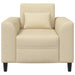 Fauteuil Crèmekleurig Stof