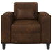 Fauteuil Bruin Nep Suede Leer