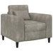 Fauteuil Lichtgrijs Nep Suede Leer
