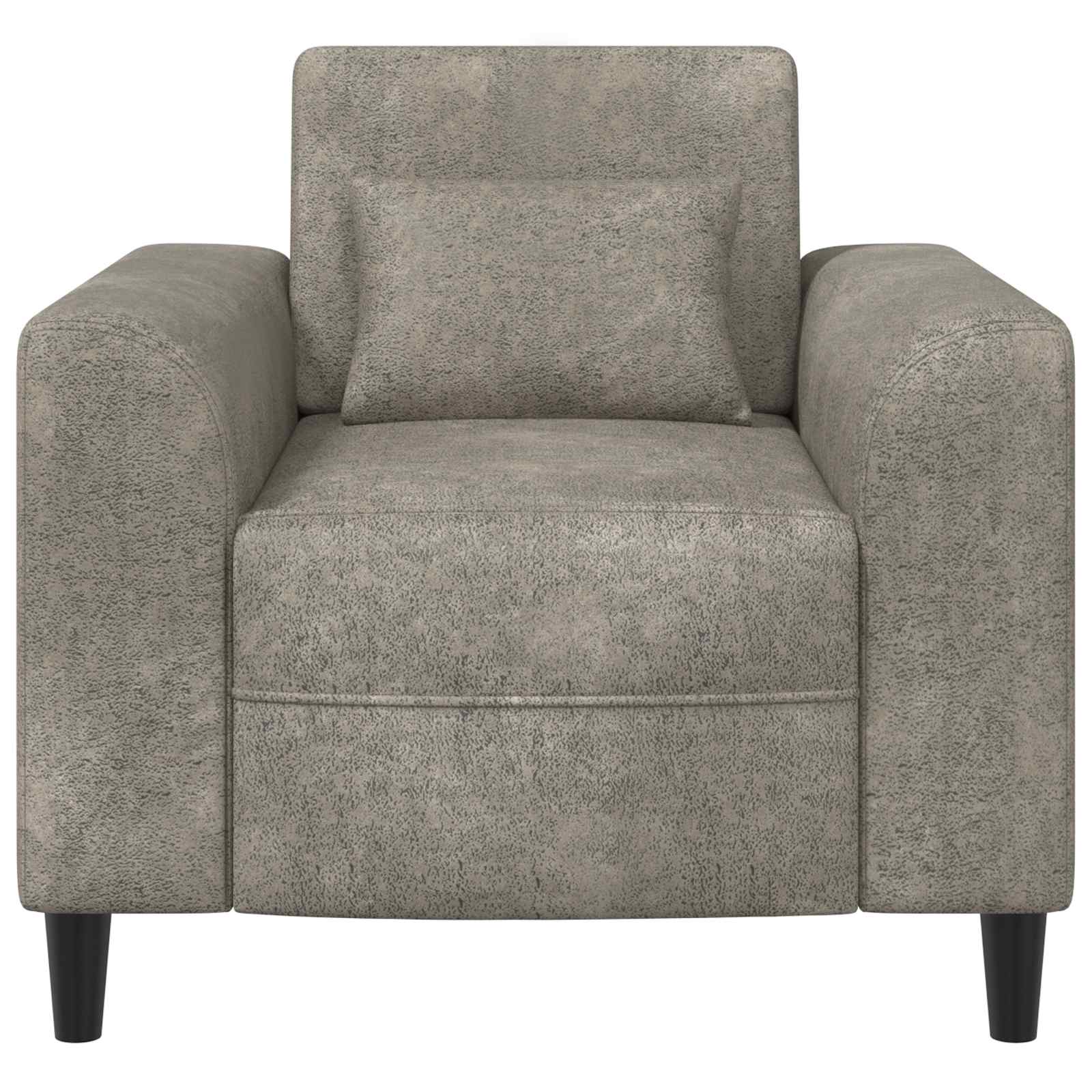 Fauteuil Lichtgrijs Nep Suede Leer