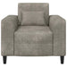 Fauteuil Lichtgrijs Nep Suede Leer