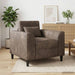 Fauteuil Donkergrijs Nep Suede Leer