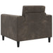 Fauteuil Donkergrijs Nep Suede Leer