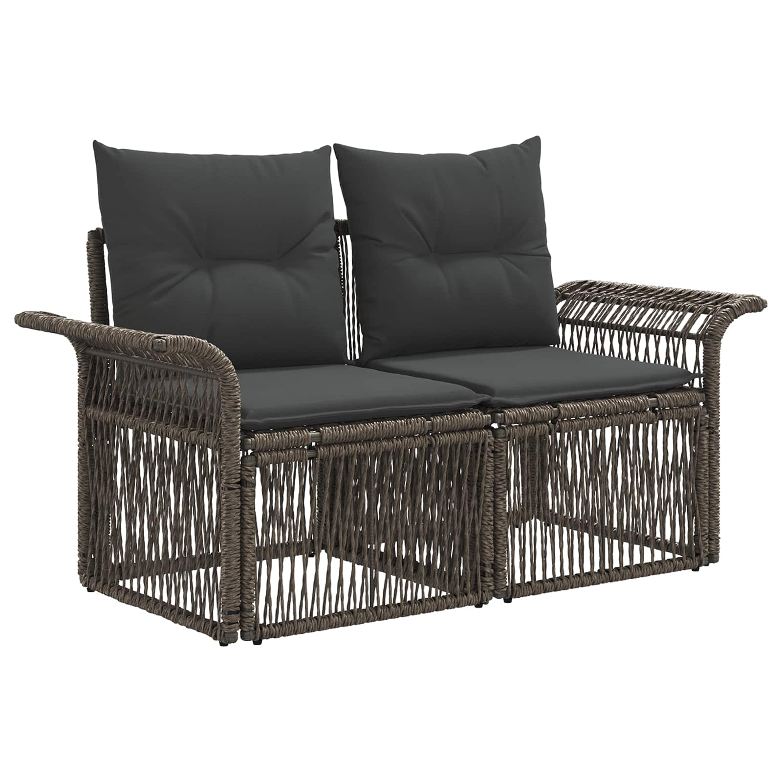 Tuinbankenset 6 st 6-Aantal zitplaatsen Grijs poly rattan