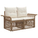 Tuinbankenset 6 st 6-Aantal zitplaatsen Beige poly rattan