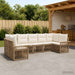 Tuinbankenset 7 st 7-Aantal zitplaatsen Beige poly rattan