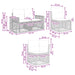 Tuinbankenset 7 st 7-Aantal zitplaatsen Zwart en Cream Wit
