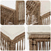 Tuinbankenset 6 st 6-Aantal zitplaatsen Beige en Crème Wit