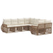 Tuinbankenset 8 st 8-Aantal zitplaatsen Beige poly rattan